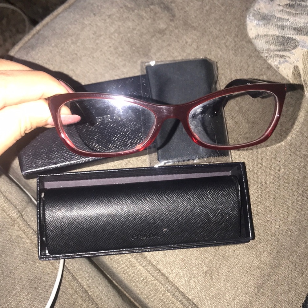 Prada red glasses. Open to offers